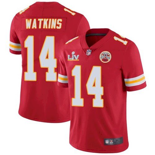 Men's Kansas City Chiefs #14 Sammy Watkins Red 2021 Super Bowl LV Limited Stitched NFL Jersey - Click Image to Close